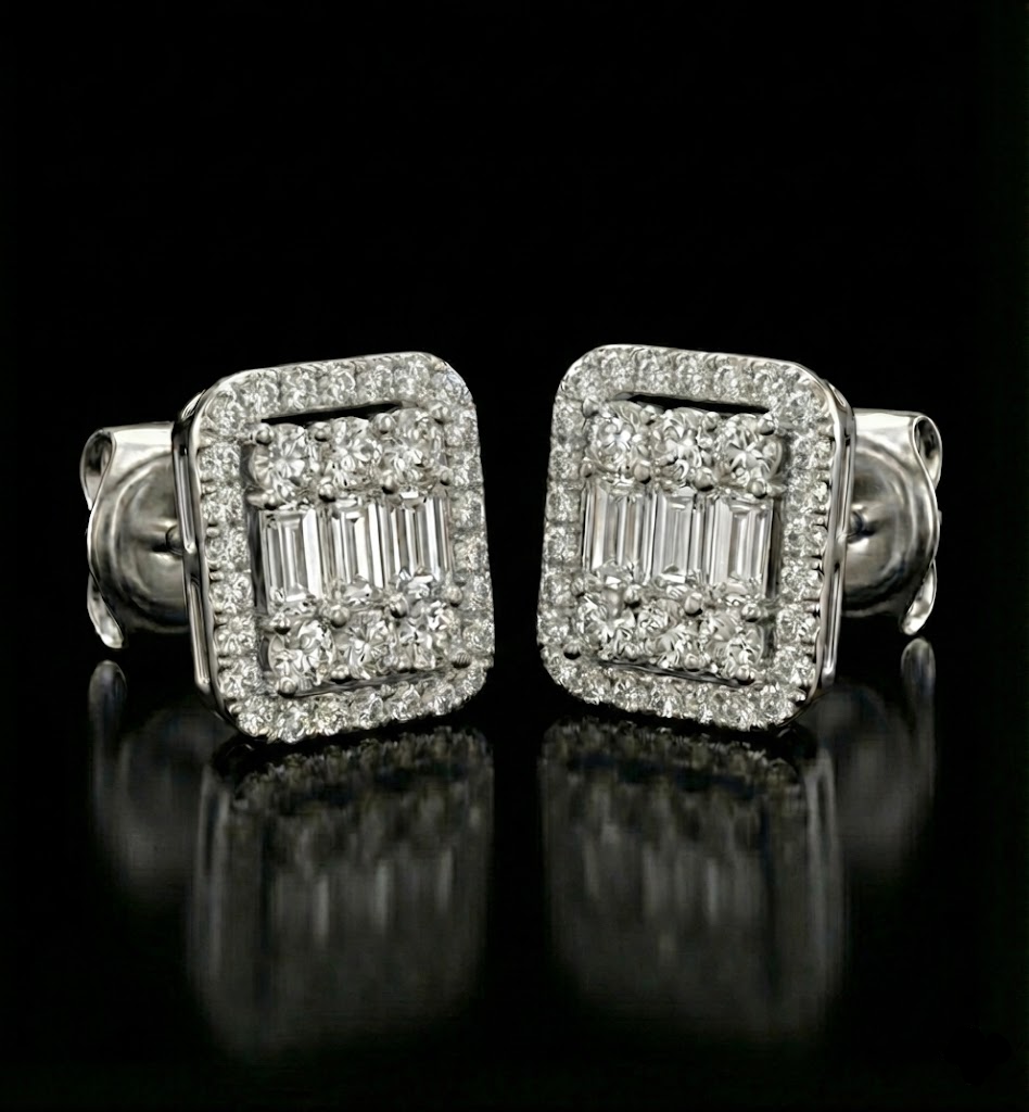 Kolczyki Baguette S925