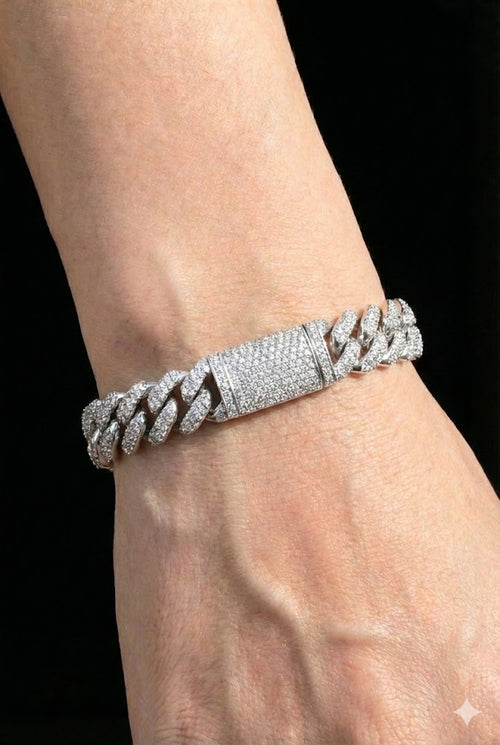 Bransoletka Cuban Link 12mm S925